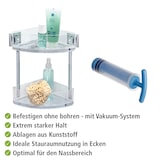 thumbnail of WENKO Vacuum-Loc® Eckregal 2 Etagen Mod. Quadro Edelstahl