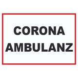 thumbnail of Corona Ambulanz Schild A1 Rückseite selbstklebend