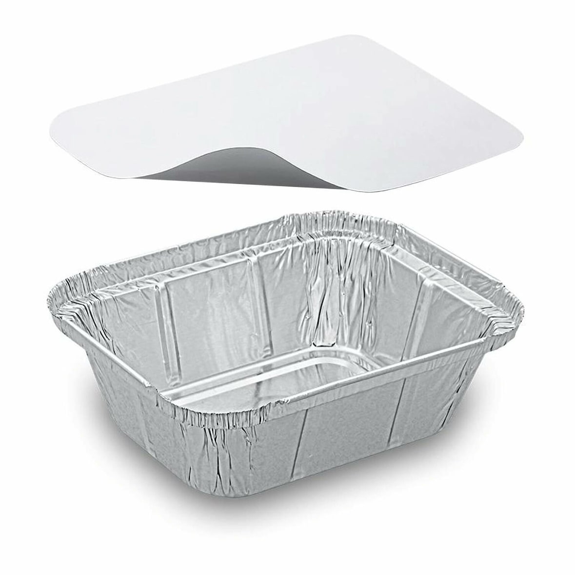 40x Alu-Servierschale Aluschale eckig  250ml inklusiv Deckel