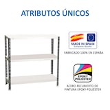 thumbnail of SimonRack Estantería Metálica con tornillos 1000x1100x300 mm, 3 Alturas, 90 kg de Punto Flexión, Antracita/Blanco - Comfort