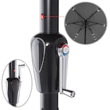 thumbnail of Kingsleeve Sonnenschirm LED Beleuchtung UV Schutz 80+ Schhutzhülle Solar Kurbel 330cm wasserabweisend anthrazit