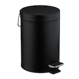 thumbnail of Relaxdays Kosmetikeimer, 3 Liter, entnehmbarer Inneneimer, Metall, Badezimmer & Gäste WC, Mülleimer mit Deckel, schwarz