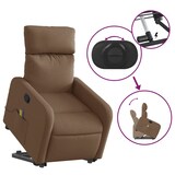 thumbnail of vidaXL Massagesessel mit Aufstehhilfe Braun Stoff