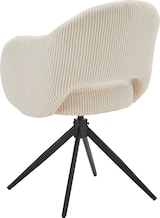thumbnail of Möbilia Armlehnstuhl | mit 360° Drehfunktion | Cord-Optik | Gestell Metall | B 58 x T 60 x H 84 cm | beige – schwarz | 15020018 | Serie STUHL