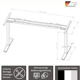 thumbnail of ALBATROS Lift S5B Gestell Schreibtisch Höhenverstellbar Elektrisch mit 2x Motoren, schwarz - Stufenlos Höhenverstellbares Schreibtischgestell