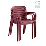 thumbnail of METRO PROFESSIONAL Silla apilable con reposabrazos Gastro Elaria, plástico, burdeos