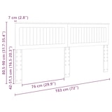 thumbnail of vidaXL Kopfteil Braun Eichen-Optik 180 cm Holzwerkstoff