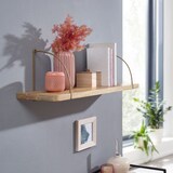 thumbnail of Wandregal 60x25x22 cm Mango Massivholz / Metall Hängeregal Industrial, Kleines Design Schweberegal, Regal Hängend Wohnzimmer, Bücherregal