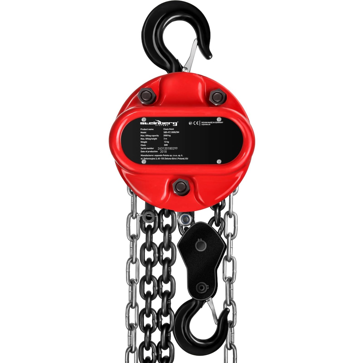 Steinberg Systems - Kettingtakel - 2.000 kg - 3 m