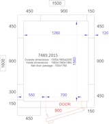 thumbnail of Tiefkühlzelle - 3,9 m³ - 1,5 x 1,8 - Höhe 2,2 m - inkl. Wandkühlaggregat - PREMIUM