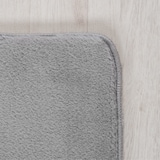 thumbnail of Teppich Kurzflor Unifarben Polyester Antirutsch Wohnzimmer Silber Rund 80x80 | Kadima Design