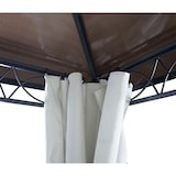 thumbnail of Hardtop Pergola HWC-C77, Garten Pavillon, Kunststoff-Dach Seitenwand Alu hellgrau 3x3m