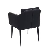 thumbnail of Esszimmerstuhl HWC-H93, Küchenstuhl Lehnstuhl Stuhl ~ Kunstleder schwarz