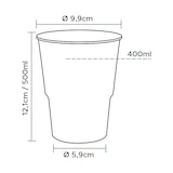 thumbnail of MONOUSO - Plastikbecher Transparent PP 500ml (50 Stück)