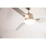 thumbnail of Eco Avietos 162, Ventilatore con Luce acciaio satinato e grigio, CasaFan