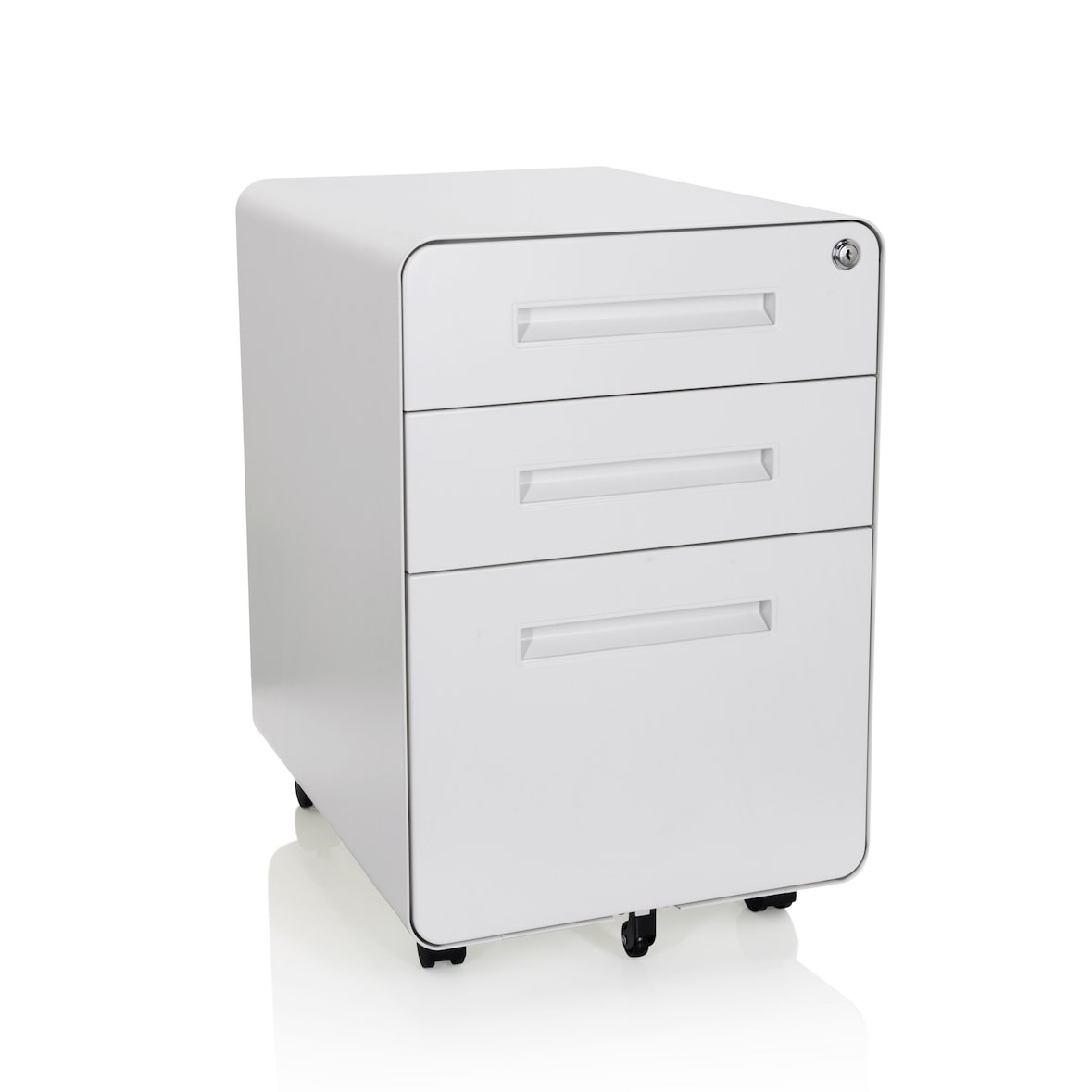 Cassettiera su ruote COLOR PLUS I Acciaio bianco hjh OFFICE