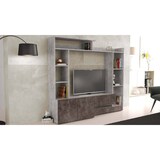 thumbnail of FLORIANO parete attrezzata porta tv soggiorno moderna di design 180x28/40x165 h colore Marmo