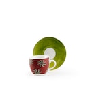 thumbnail of Juego de 6 tazas de café y platillos Excelsa, porcelana Afrika, 6x5 cm