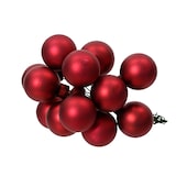 thumbnail of 12 Glaskugeln am Draht 2cm Weihnachtskugeln Spiegelbeeren zum Basteln bordeaux