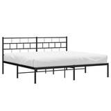 thumbnail of vidaXL Bedframe met hoofdbord metaal zwart 183x213 cm
