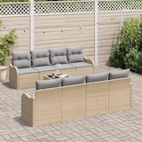 thumbnail of vidaXL Garten-Sofa-Set 9 pcs Beige 55 x 55 x 37 cm Poly Rattan