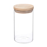 thumbnail of WellHome - Pote de vidro e madeira, hermético, 1L
