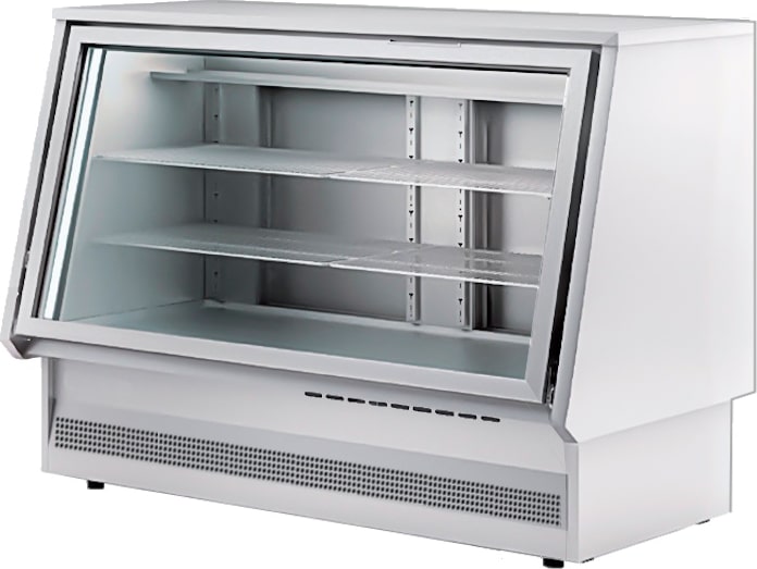 Gekühlte geschlossene vitrine mit geneigtem glas - 1315x850x1085 mm - 420 W 230/1V - 13VC1138 Eurast