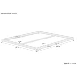 thumbnail of Niedriges Bodenbett 200x200 Kiefer natur, Niederflurbett, Futonbett, V-60.47K-20 Rollrost und Matratze inkl.