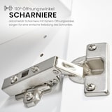 thumbnail of bümö Mehrzweckschrank 80cm breit, Aktenschrank o. Schuhschrank hoch, Regal Schrank-Kombi, Küchenschrank in Nussbaum/Silber aus Holz, Vorratsschrank &