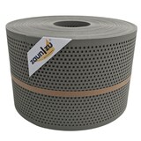 thumbnail of zaun|zu® Sichtschutzstreifen Gelocht Quadrat Muster für Doppelstabmatten Steingrau 50m