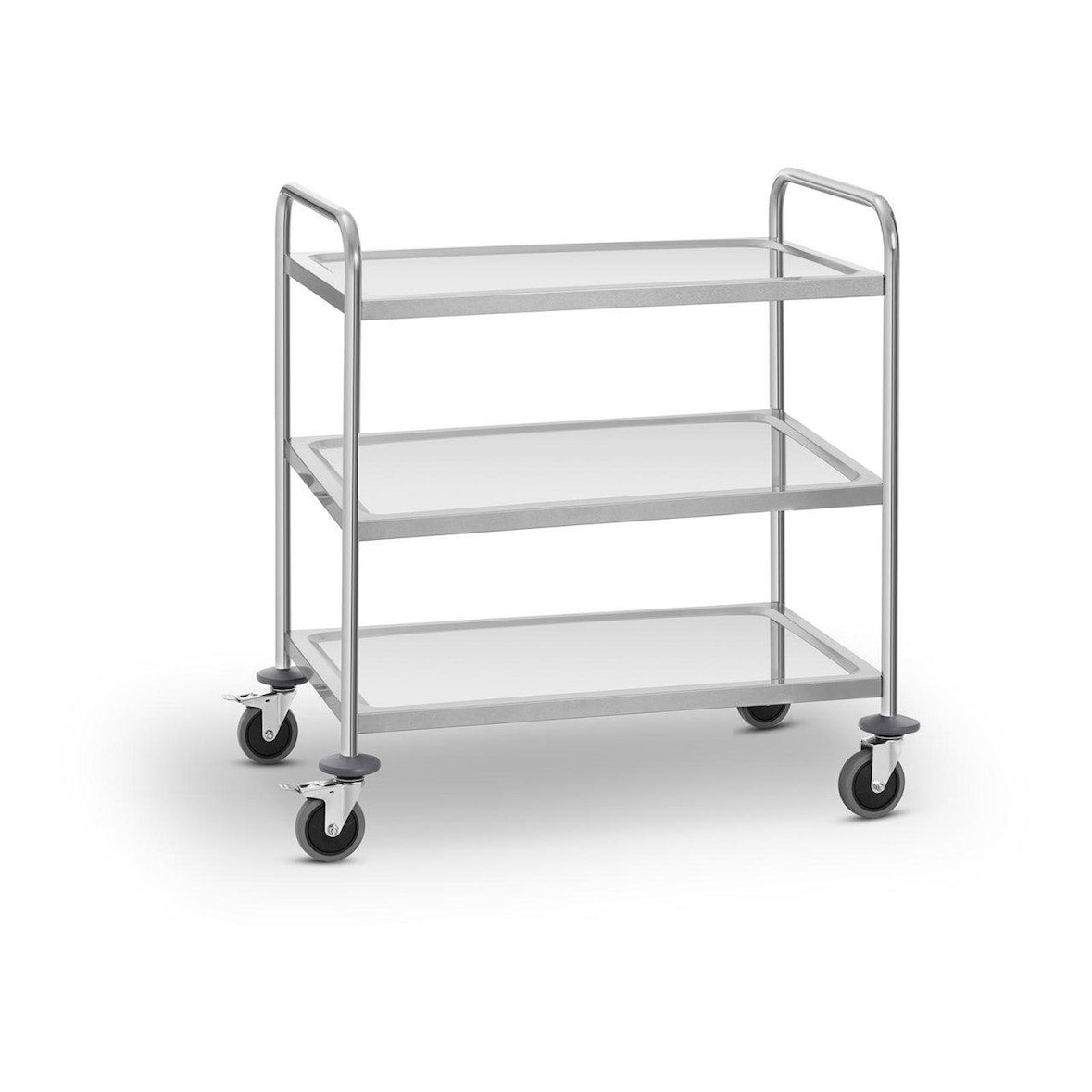 Helloshop26 - Roestvrijstalen serveerwagen - 3 schappen - 150 kg 14_0000952