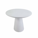 thumbnail of Table de jardin ovale effet béton lisse 8 places 200x110 cm blanc