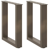 thumbnail of vidaXL Couchtischbeine U-Form 2 Stk. Naturstahl 28x(42-43) cm Stahl