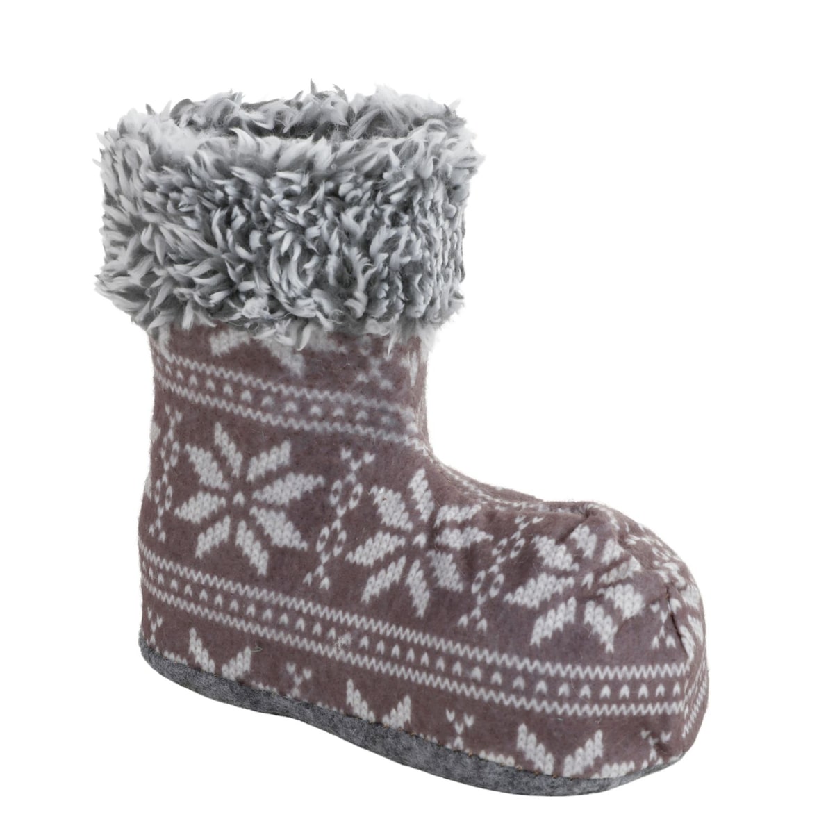 Weihnachtsstiefel Nikolausstiefel Nikolausstrumpf Weihnachtsstrumpf Socke Deko grau