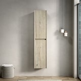 thumbnail of Badezimmer Wandschrank Offwhite 140x30x24 cm mit 2 Türen, verstellbaren Innenböden, Soft Close Scharnieren, Holzoptik aus Sperrholz