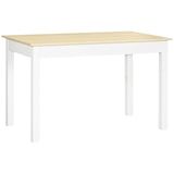 thumbnail of HOMCOM mesa de comedor de madera mesa de cocina rectangular para 4-6 personas estilo moderno para salón carga 50 kg 119x70x75 cm roble