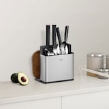 thumbnail of PROREGAL Küchenorganizer aus Edelstahl mit Halterung für Schneidebrett | HxBxT 21,5x21,4x13,2 | Silber / Schwarz