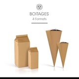 thumbnail of Mini custodia a sorpresa in cartone riciclato marrone 10x10x28 cm per 100 unità – Gimex