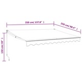 thumbnail of vidaXL Elektrische Markise mit Kurbel Blau und Weiß 3,5x2,5 m