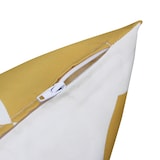 thumbnail of Set di 2 cuscini quadrati in poliestere, 45x45x8 cm, bianco e ocra