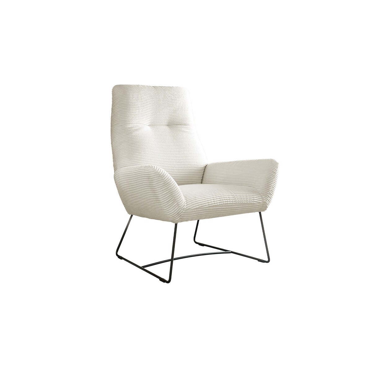 Sillón KAWOLA BISA Cord crema blanco