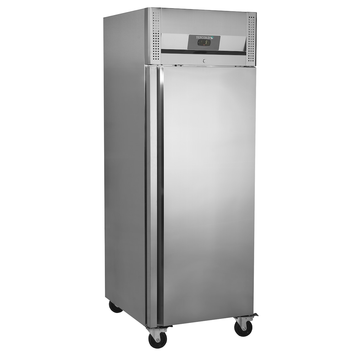 TEFCOLD Refrigerador vertical GN2/1, acero y vidrio, refrigeración profesional