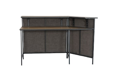 METRO PROFESSIONAL Mesa de canto dobrável para exterior Movara, alumínio/revestimento têxtil, tampo em PSPC, 85 x 42 cm, cinzento escuro