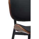 thumbnail of Lot de 2 chaises visiteurs Enid recouvertes de similicuir ou de tissu Noyer / Noir/Similicuir