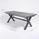 thumbnail of Conjunto de terraza de mesa 202/264 Antracita de cerámica y 6 sillones acolchados