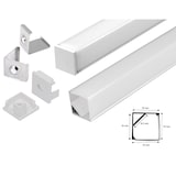 thumbnail of 2 Meter Alu Profile Alu Schiene Profil mit Milchglas Abdeckung Kanal System für LED-Streifen Profil I