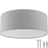 thumbnail of Deckenleuchte Circum, Textilschirm im Leinenlook - grau