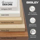 thumbnail of Bisley Tischplatte 160x80 cm in weiß, Schreibtischplatte aus Holz, Holzplatte, Spanplatte kratzfest beschichtet mit ABS-Kante für DIY Homeoffice