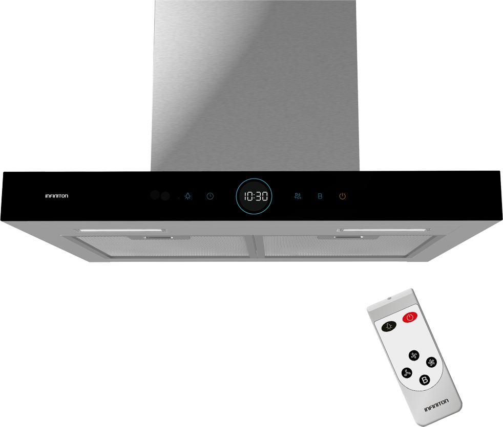 INFINITON Campana T-Invertida CMPT-CLR60S, 800 m3/h, 60 cm de Ancho, Mando a Distancia, A, Inox