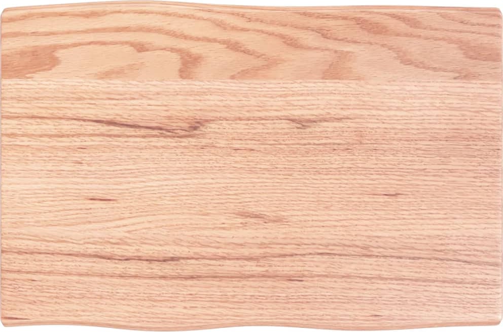 vidaXL Tischplatte 60x40x2 cm Massivholz Eiche Behandelt Baumkante